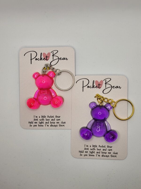 Handmade Pocket Bear Keyring - Image 2